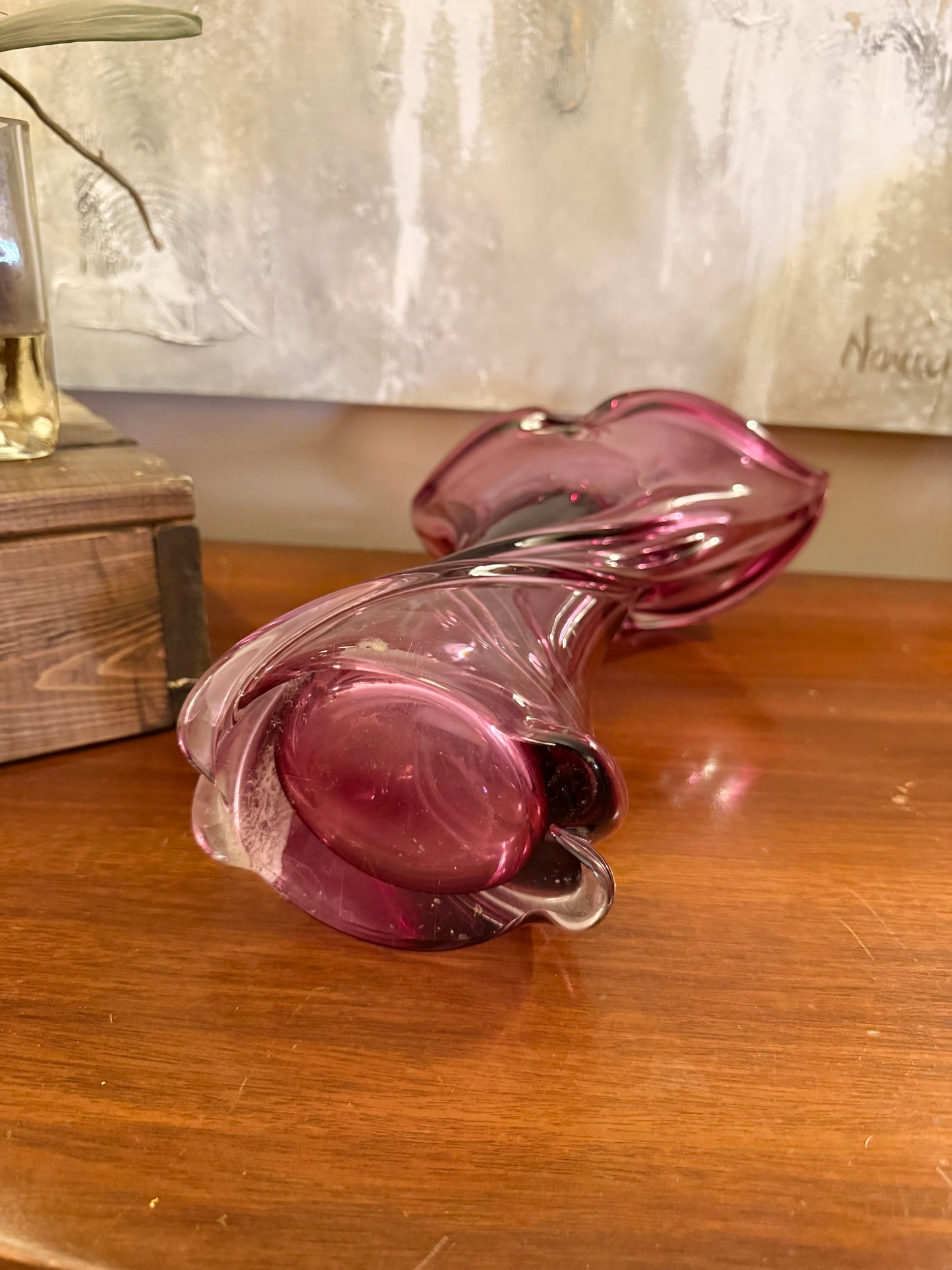 Murano Style Art Glass Vase