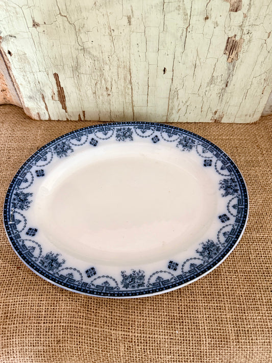 Burgess & Leigh Flow Blue Oval Platter