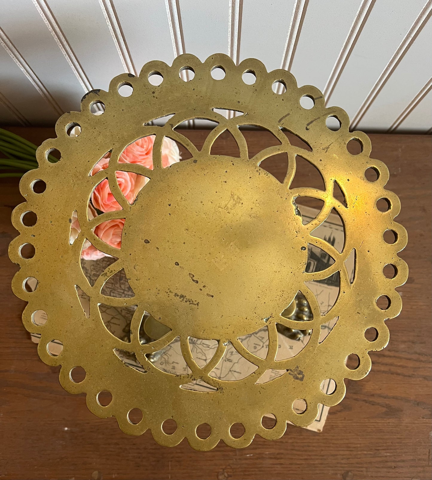 Antique Brass Cake Stand