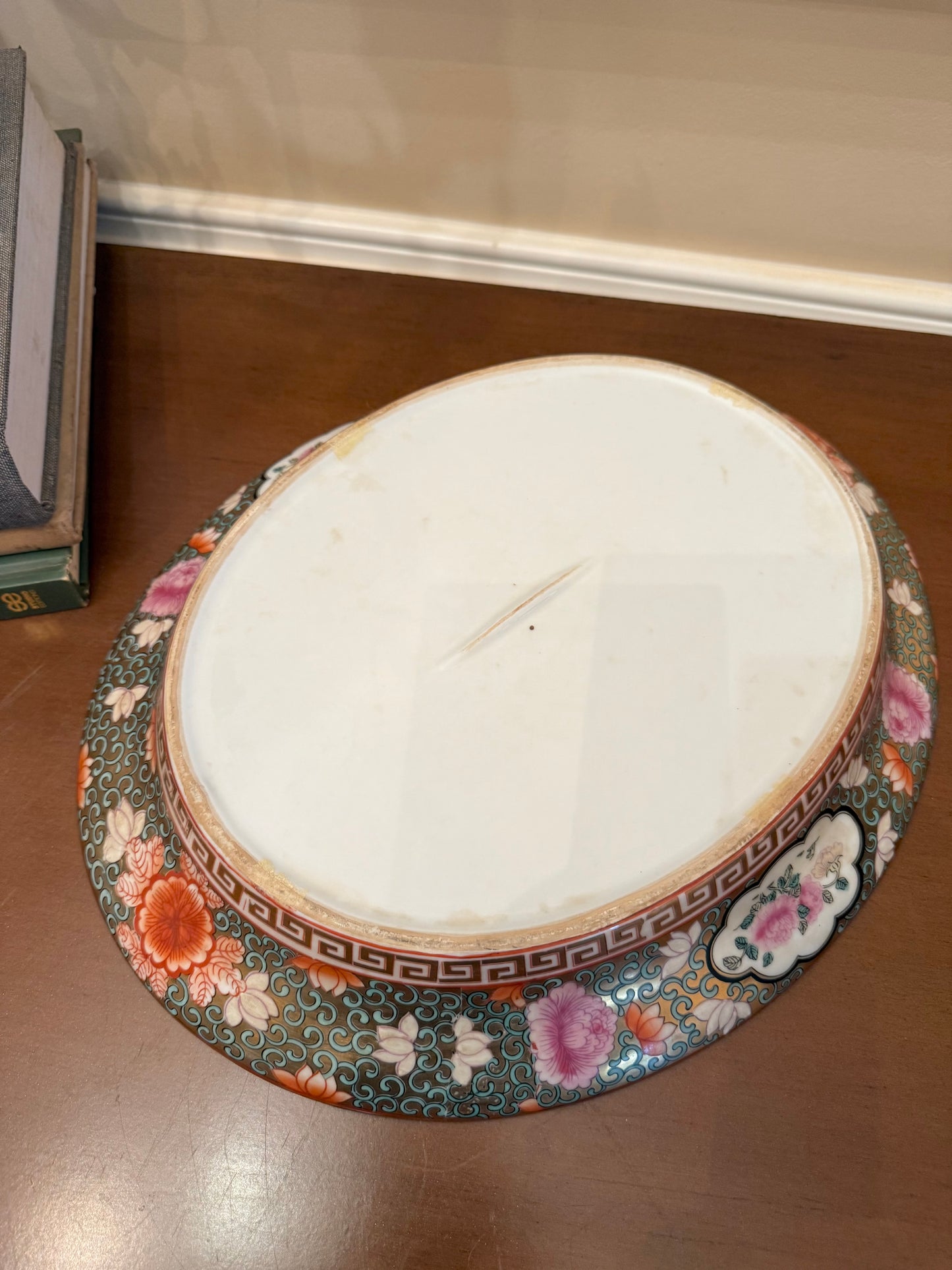 Vintage  Chinese Rose Medallion Porcelain Tureen with Lid & Underplate