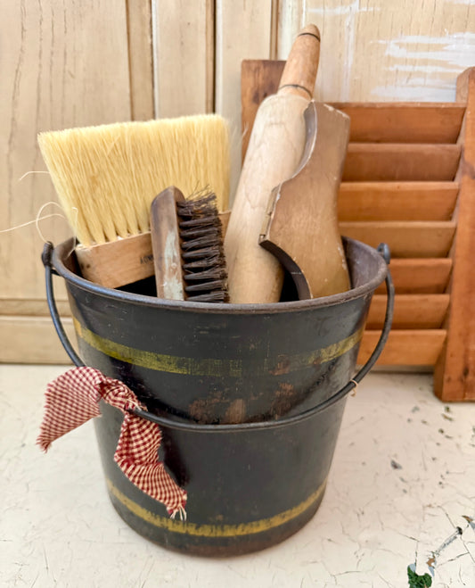 Antique Fireman's Ash Bucket