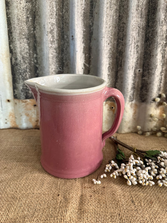 Pink Stoneware Pitcher