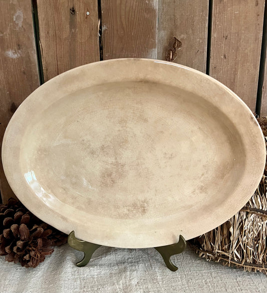 Stained Oval Ironstone Platter