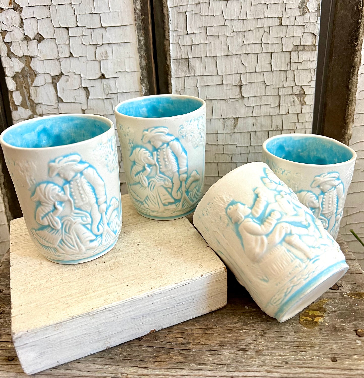 Glazed Pottery Handleless Mugs