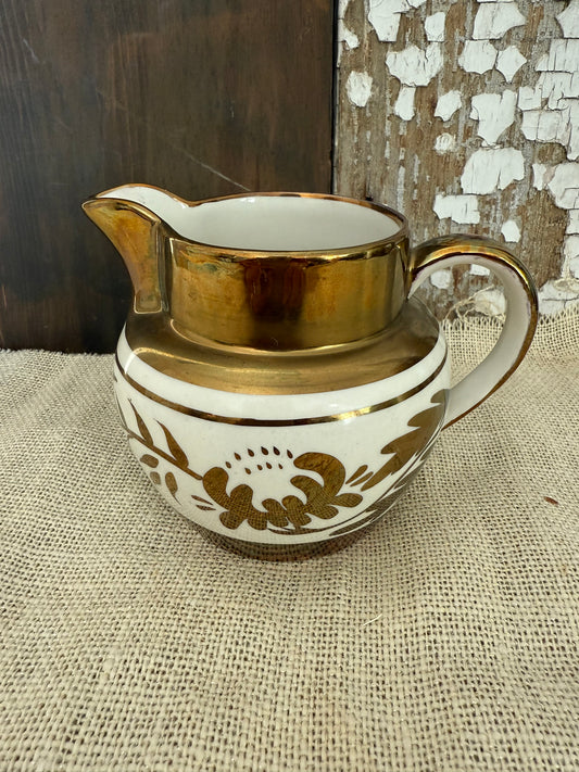 Old Foley Gold & White Lusterware Creamer
