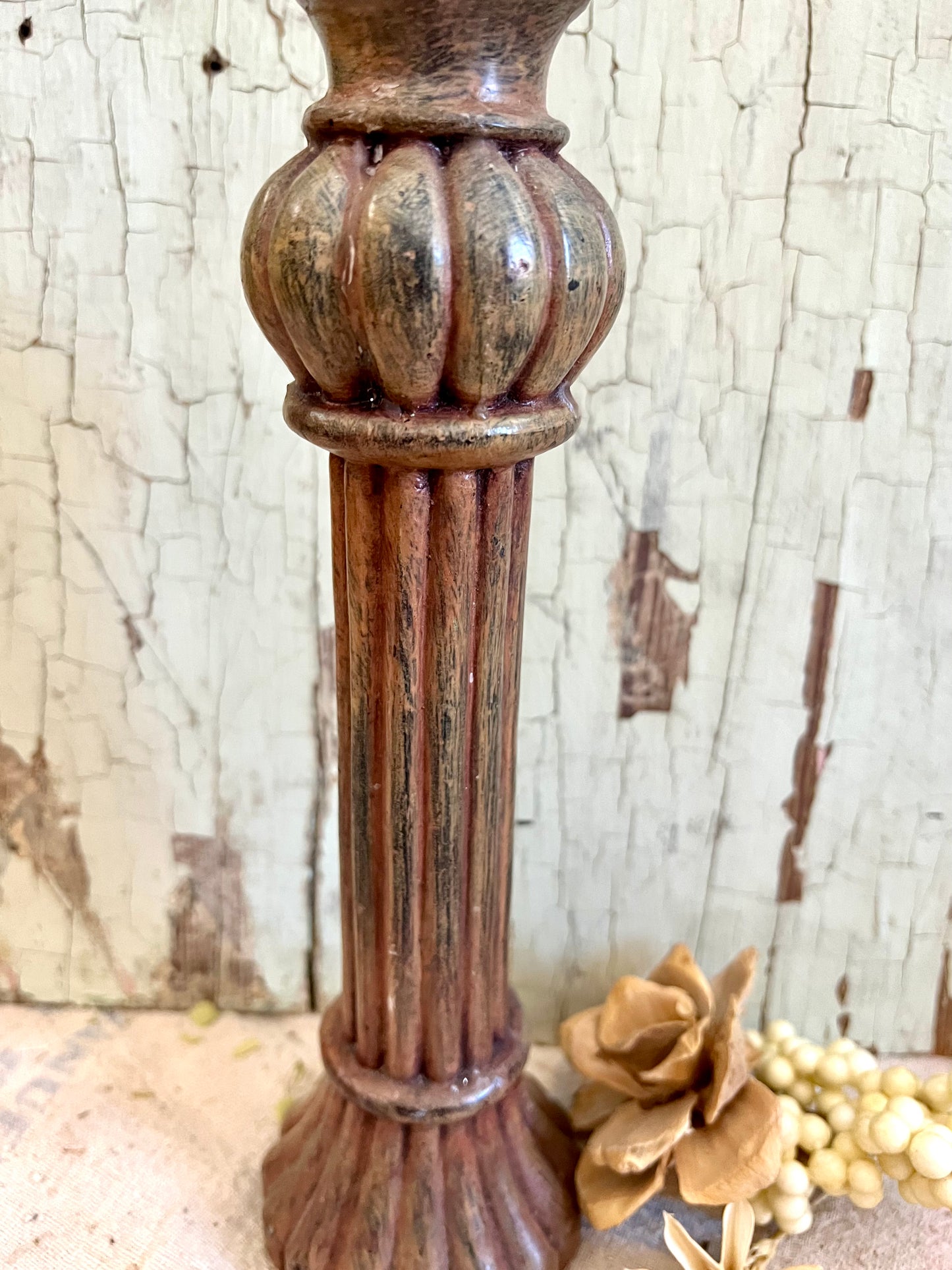 Wooden Candlestick