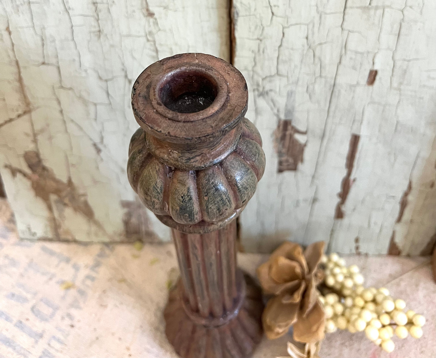 Wooden Candlestick