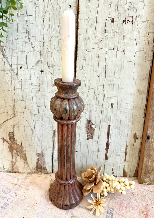 Wooden Candlestick