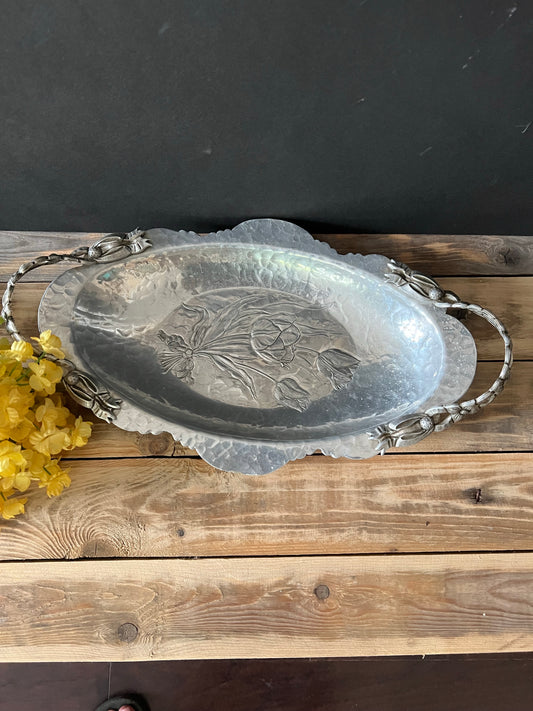 Hammered Aluminum Tray